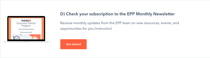 Check your subscription to the EPP Monthly Newsletter
