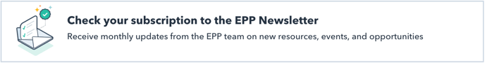 Check your subscription to the EPP Newsletter