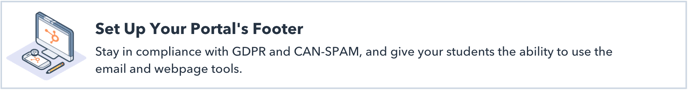 Set Up Your Portal's Footer
